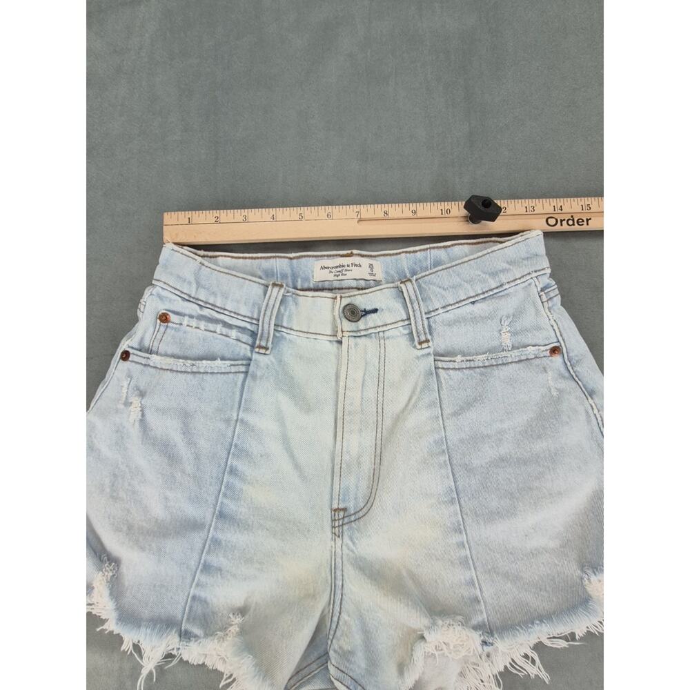 Abercrombie & Fitch The Cutoff Beach Summer Short Women's 25/0 Blue High-Rise - Picture 3 of 6